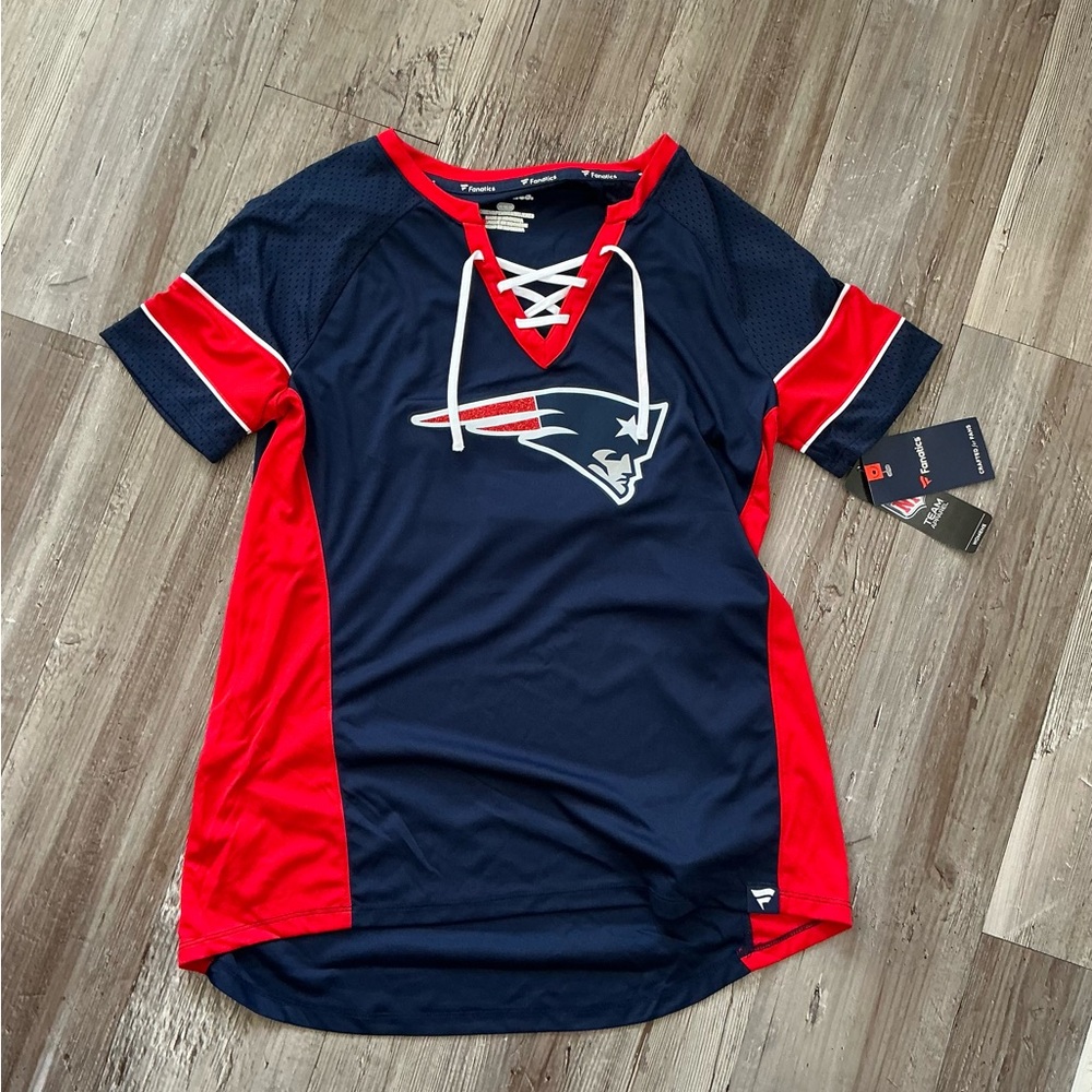 NWT Fanatics Patriots Edelman top